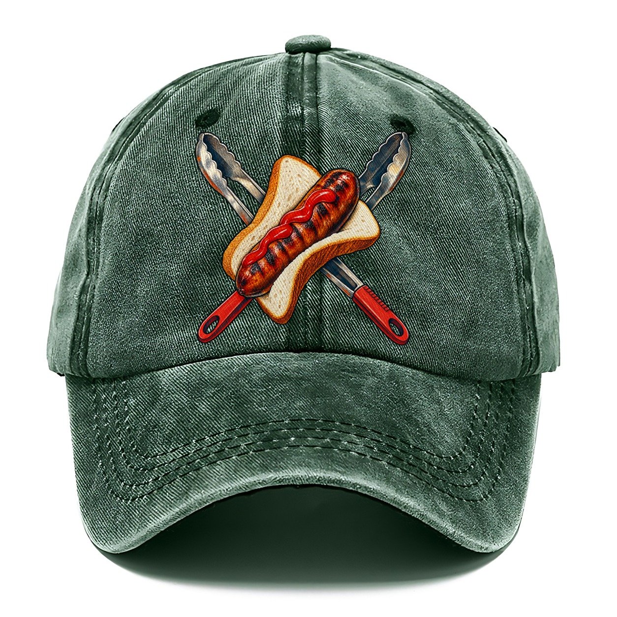 Sausage Sizzle Bread And Tongs Australia Cultural Icons Classic Cap – Forest Mist