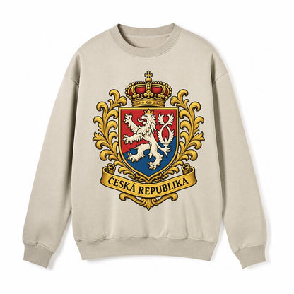 Czech Republic Lion Fleece Sweatshirt – Light Khaki