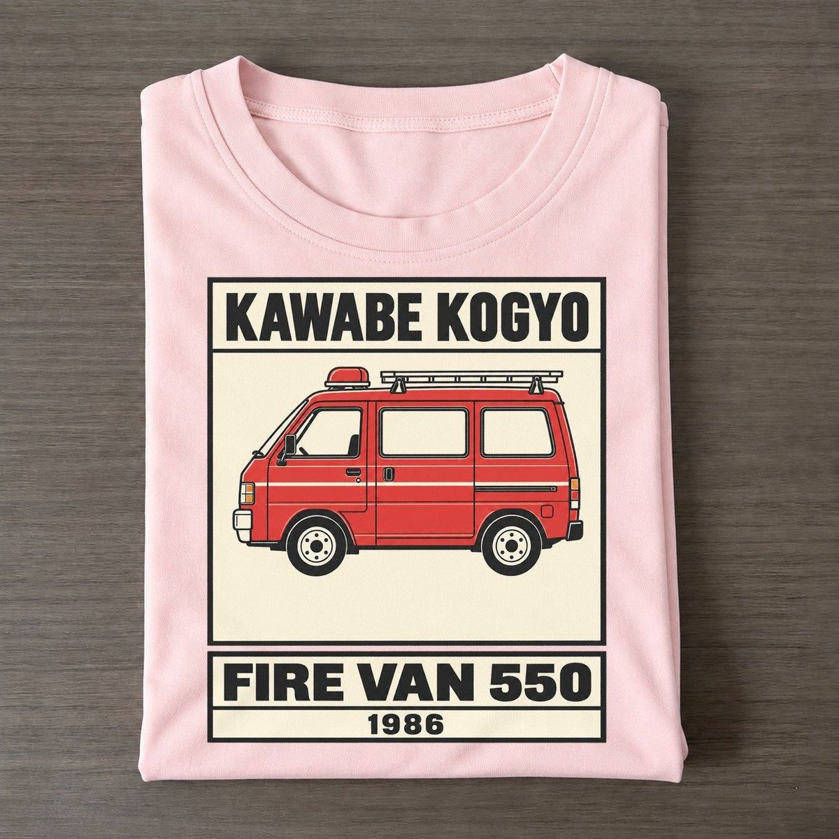 Kappa Fire Van Showa Speed Plates Classic T-shirt – Pink
