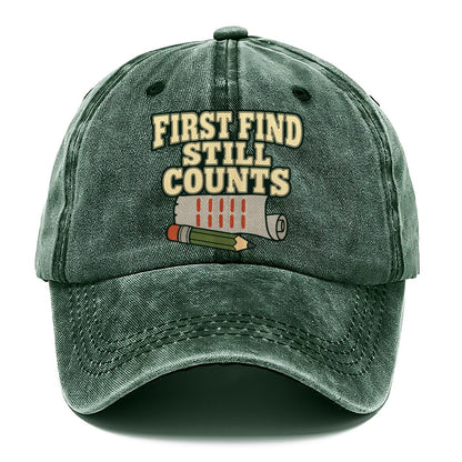 First Find Still Counts Geocaching Classic Cap – Forest Mist