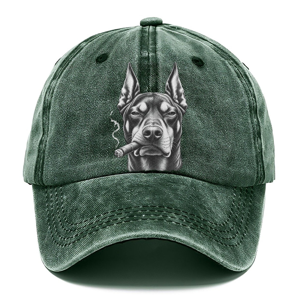 Doberman Pinscher Smoking Dogs Classic Cap – Forest Mist