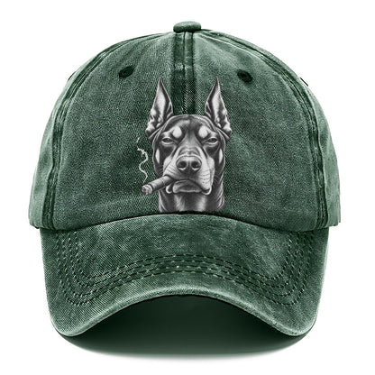 Doberman Pinscher Smoking Dogs Classic Cap – Forest Mist