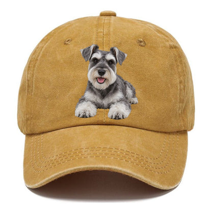 Miniature Schnauzer Lying Down Top Breeds Classic Cap – Golden Harvest