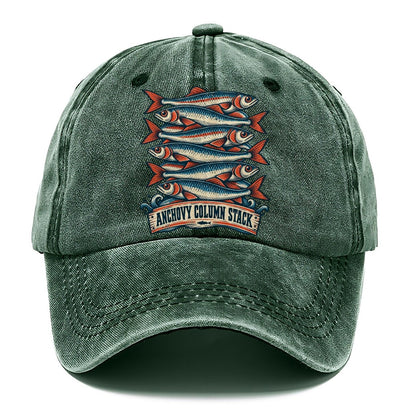 Anchovy Column Stack Fishing Club Classic Cap – Forest Mist