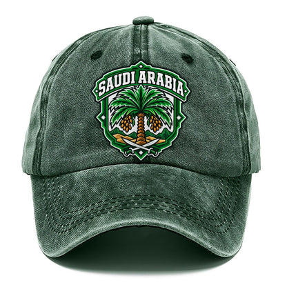 Saudi Arabia Retro Badge Country Logos Classic Cap – Forest Mist