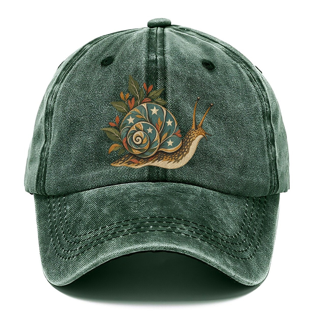 Snail Carrying Starlight Gentle Wild Classic Cap – Forest Mist