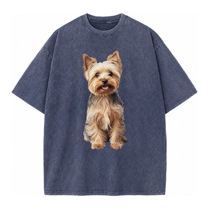 Yorkshire Terrier Dog Vintage T-shirt – Blue