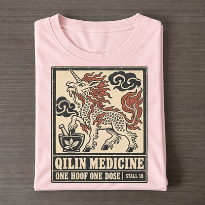 Kirin Medicine Yokai Night Market Classic T-shirt – Pink