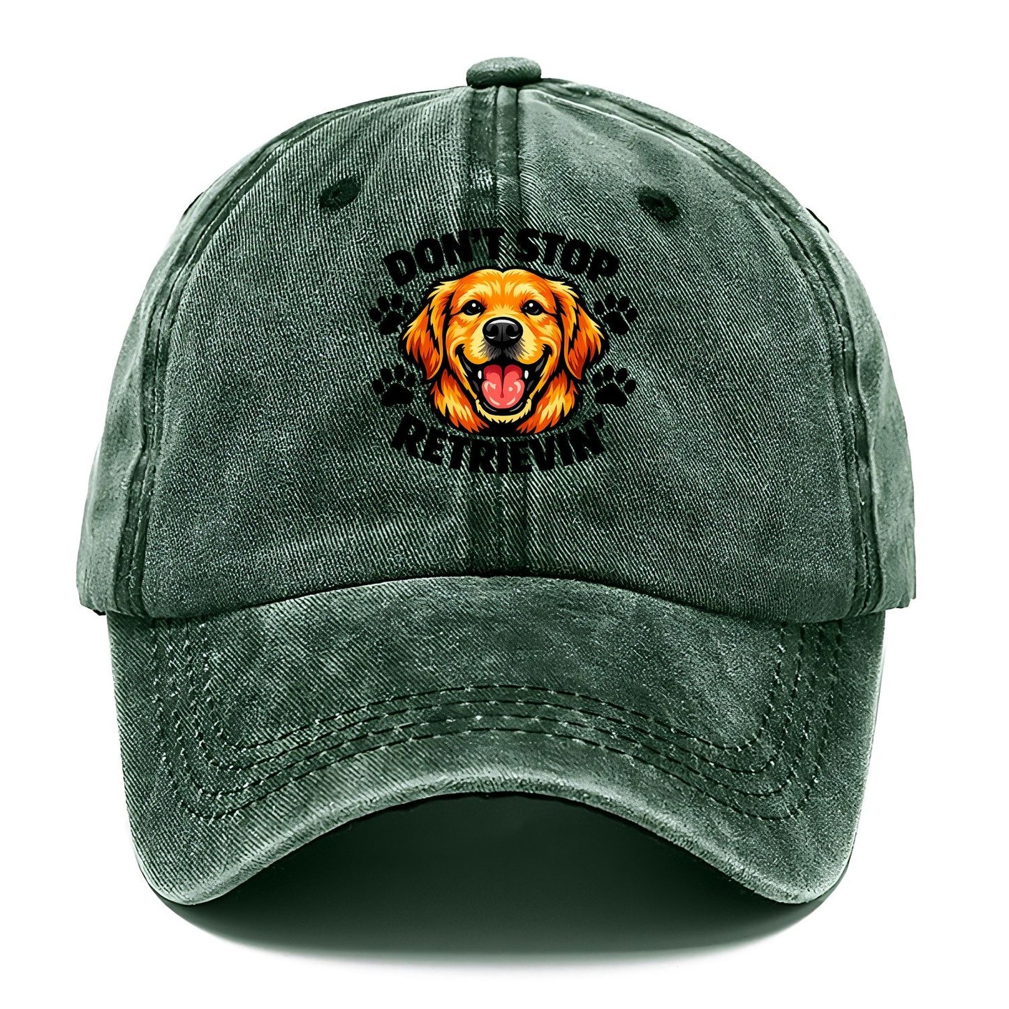 Don’T Stop Retrievin’ Golden Retriever Classic Cap – Forest Mist
