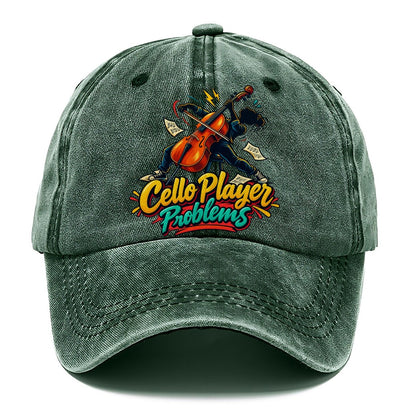 Cello Player Problems Music Instruments Classic Cap – Forest Mist