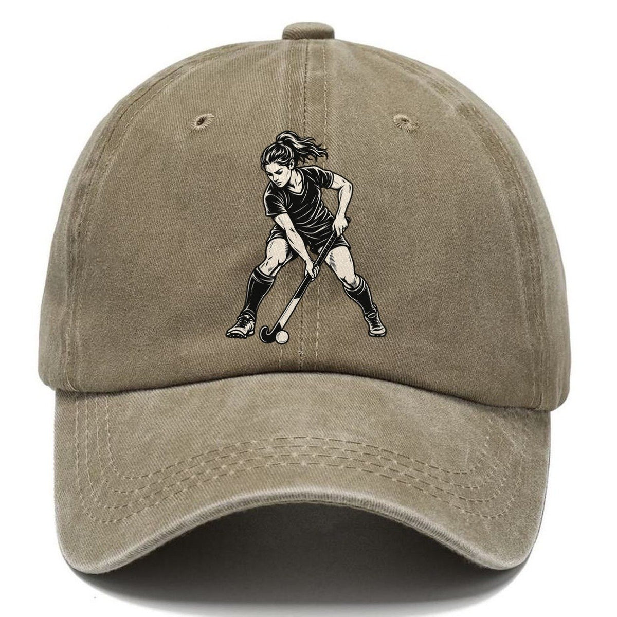 Field Hockey Close Dribble Global Sports Ink Figures Classic Cap – Warm Sand