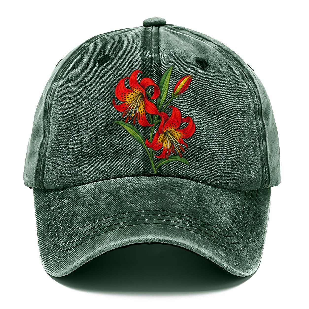 Saskatchewan Western Red Lily Canada Cultural Icons Classic Cap – Forest Mist
