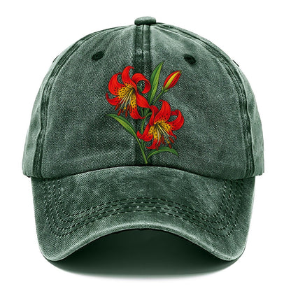 Saskatchewan Western Red Lily Canada Cultural Icons Classic Cap – Forest Mist