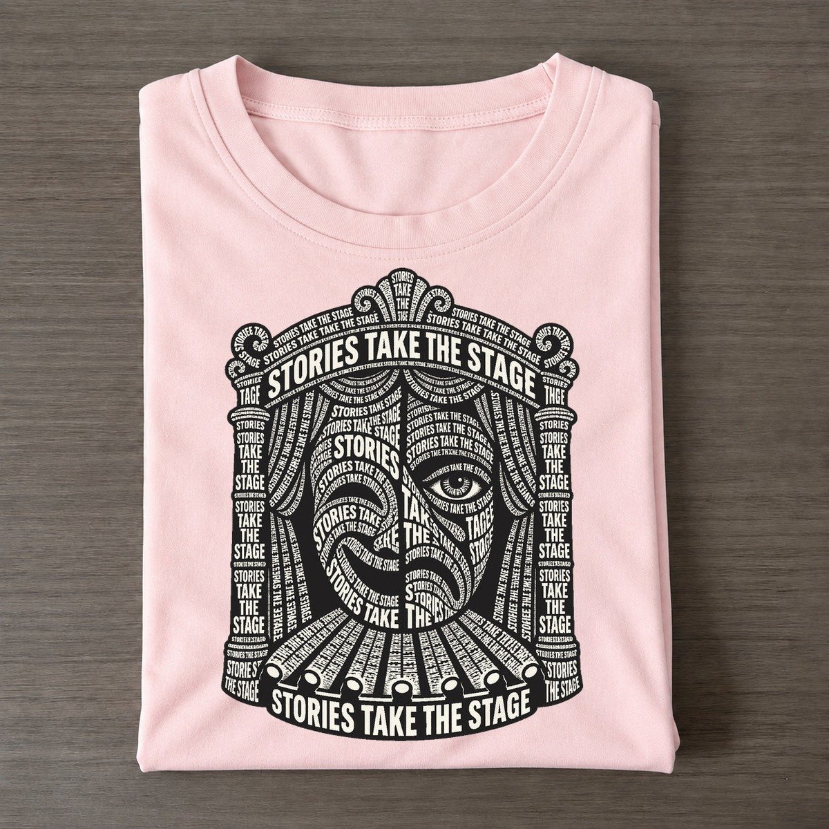 Theatre Proscenium Phrase Silhouette Classic T-shirt – Pink