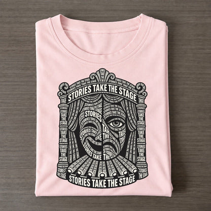 Theatre Proscenium Phrase Silhouette Classic T-shirt – Pink