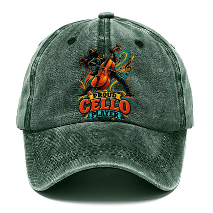 Proud Cello Player Music Instruments Classic Cap – Forest Mist