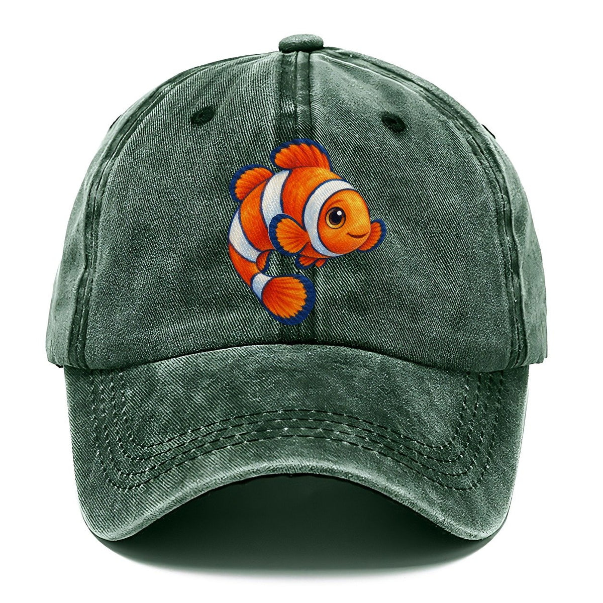 Clownfish Crescent Swim Sea Sprite Classic Cap – Forest Mist