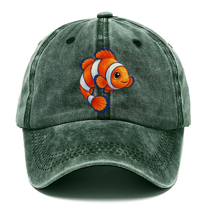 Clownfish Crescent Swim Sea Sprite Classic Cap – Forest Mist