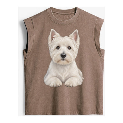 Pickleball Vintage Washed Tank – Brown