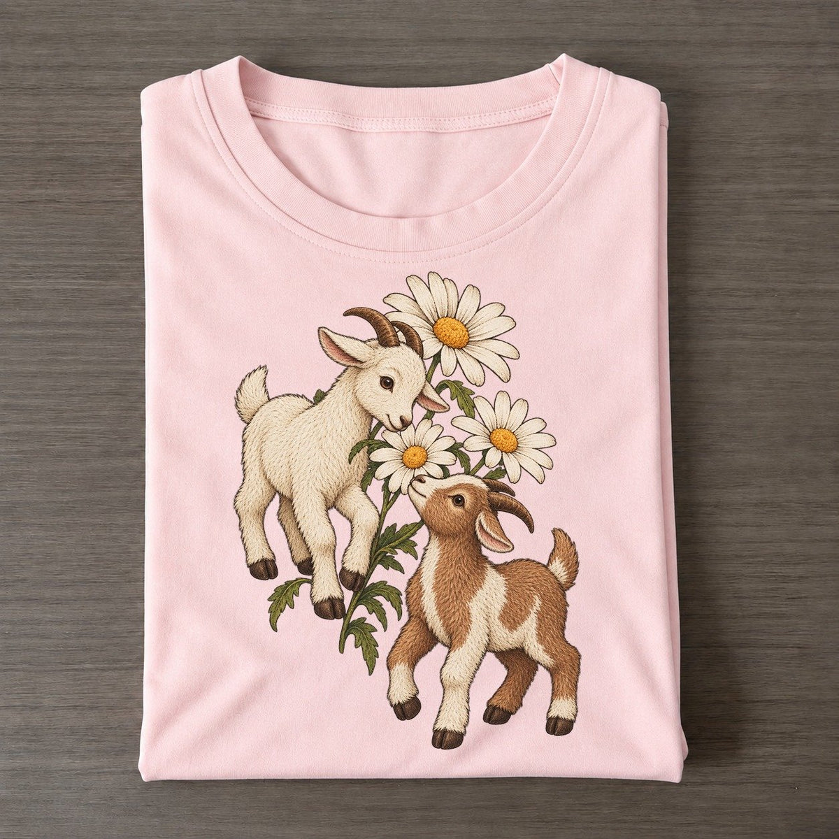Daisy Goat Pair Everyday Originals Classic T-shirt – Pink
