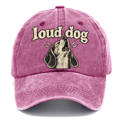 A Howling Beagle Head Tipped Back Bark For Me Classic Cap – Dusty Rose