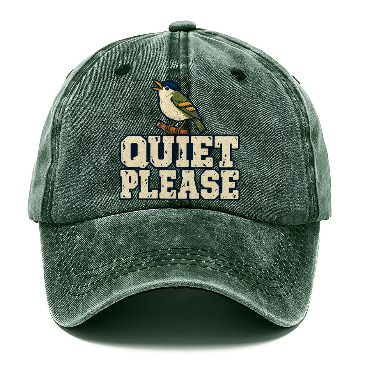 Quiet Please Birdwatching Classic Cap – Forest Mist