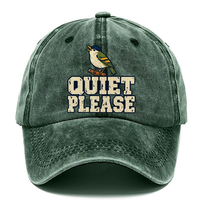 Quiet Please Birdwatching Classic Cap – Forest Mist