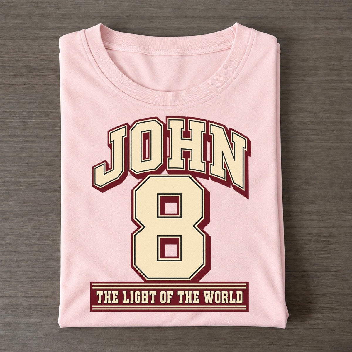 John 8 Varsity Chapel Varsity Classic T-shirt – Pink