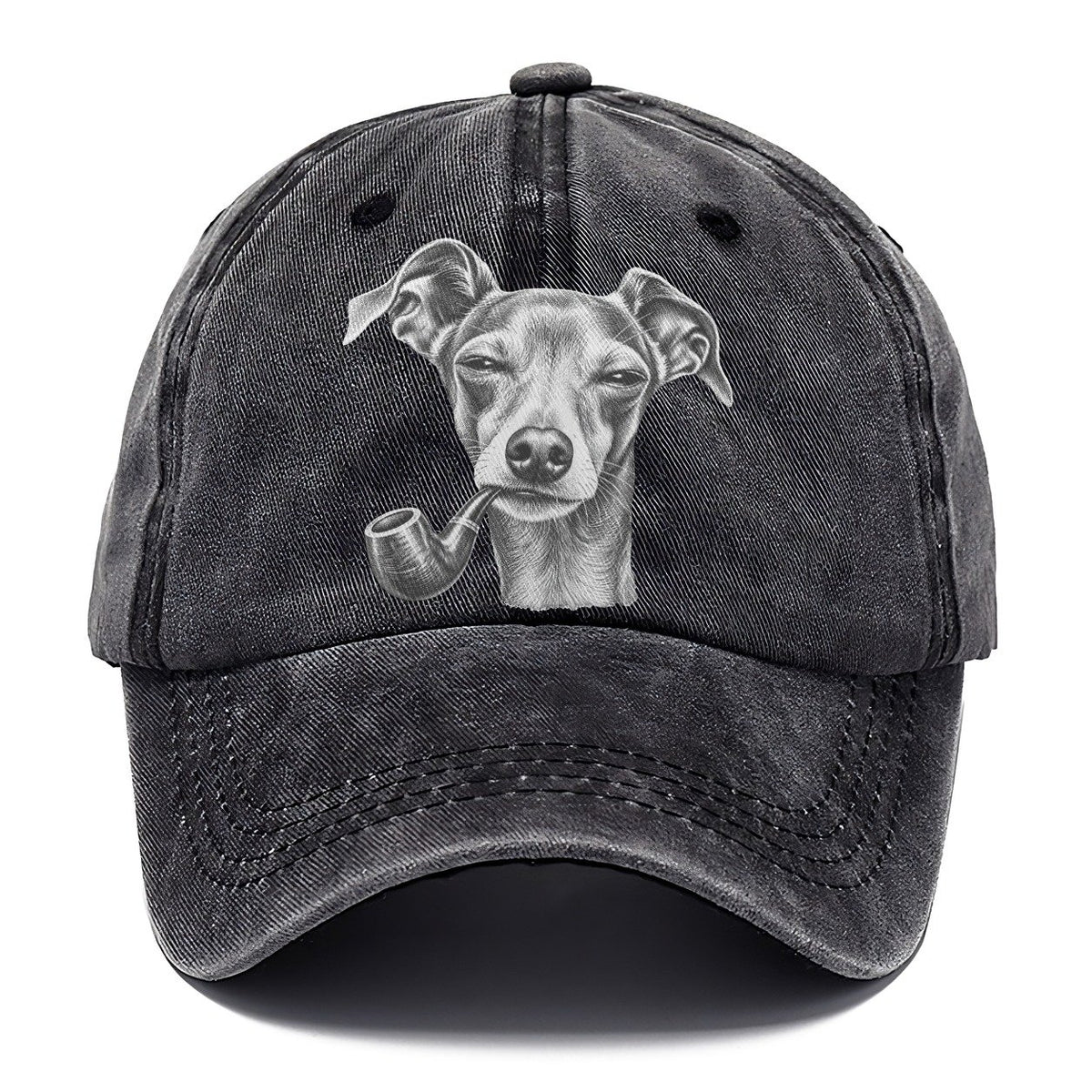Italian Greyhound A Classic Tobacco Pipe Smoking Dogs Smoking Dogs Portraits Classic Cap – Graphite