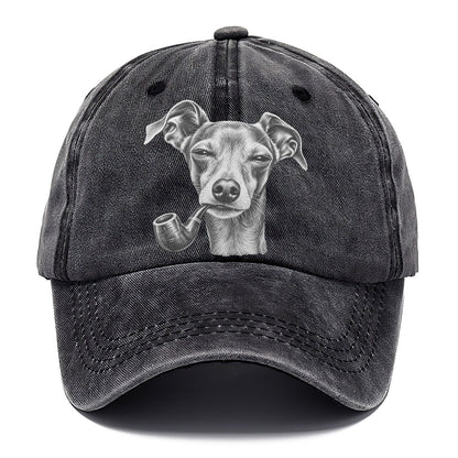 Italian Greyhound A Classic Tobacco Pipe Smoking Dogs Smoking Dogs Portraits Classic Cap – Graphite