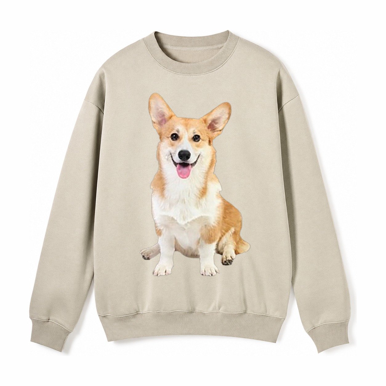 Welsh Corgi Owner Owner Fleece Sweatshirt – Light Khaki