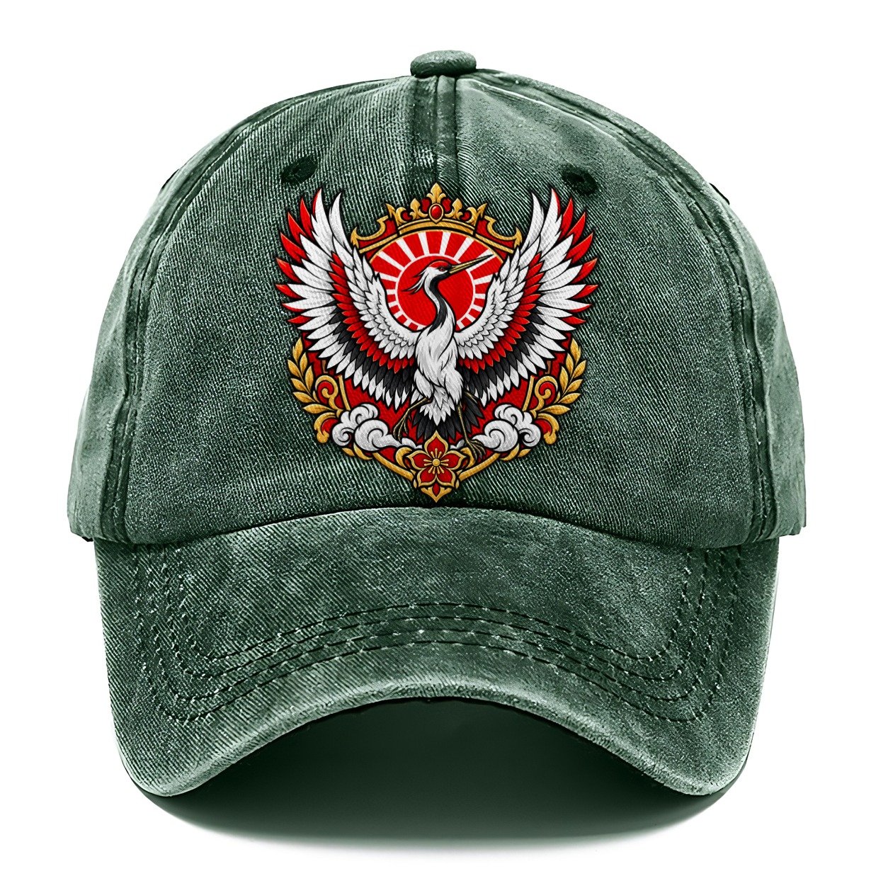 Japan Heraldic Crest Country Logos Classic Cap – Forest Mist