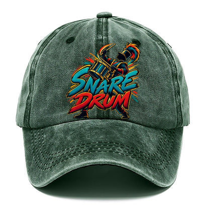 Snare Drum Wordmark Music Instruments Classic Cap – Forest Mist