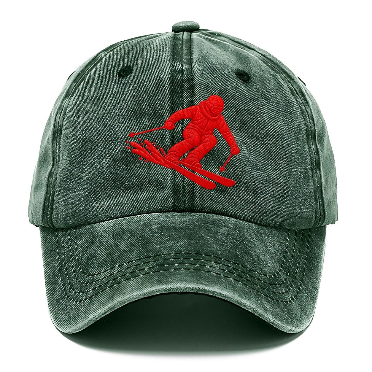 Alpine Skier Deep Carve Micro Motion Mark Classic Cap – Forest Mist