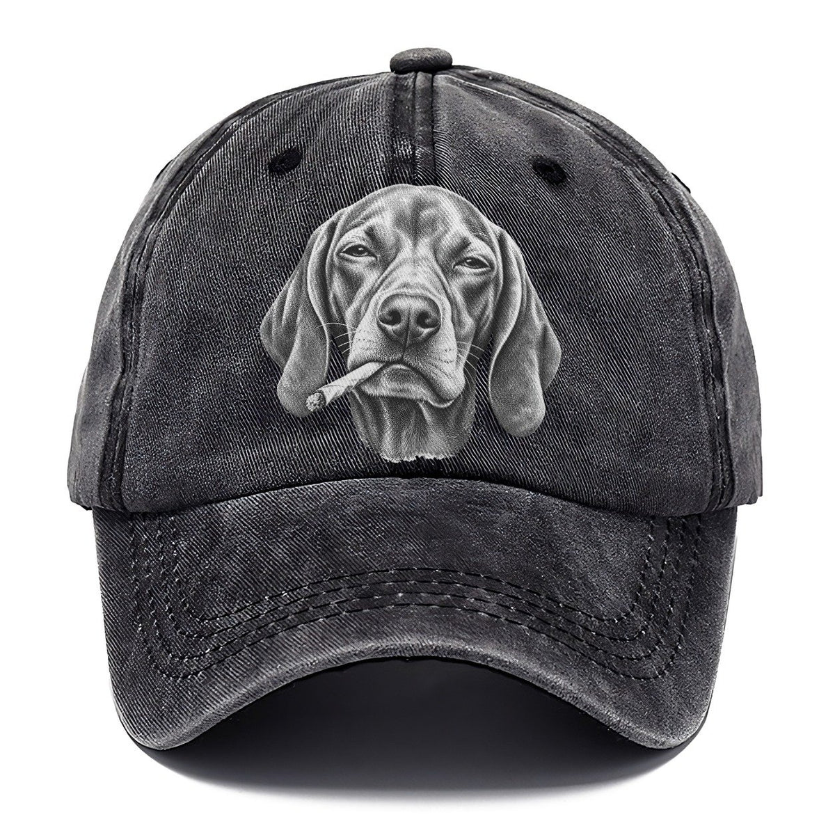 Vizsla A Loosely Hand Rolled Cigarette Smoking Dogs Smoking Dogs Portraits Classic Cap – Graphite