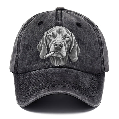 Vizsla A Loosely Hand Rolled Cigarette Smoking Dogs Smoking Dogs Portraits Classic Cap – Graphite