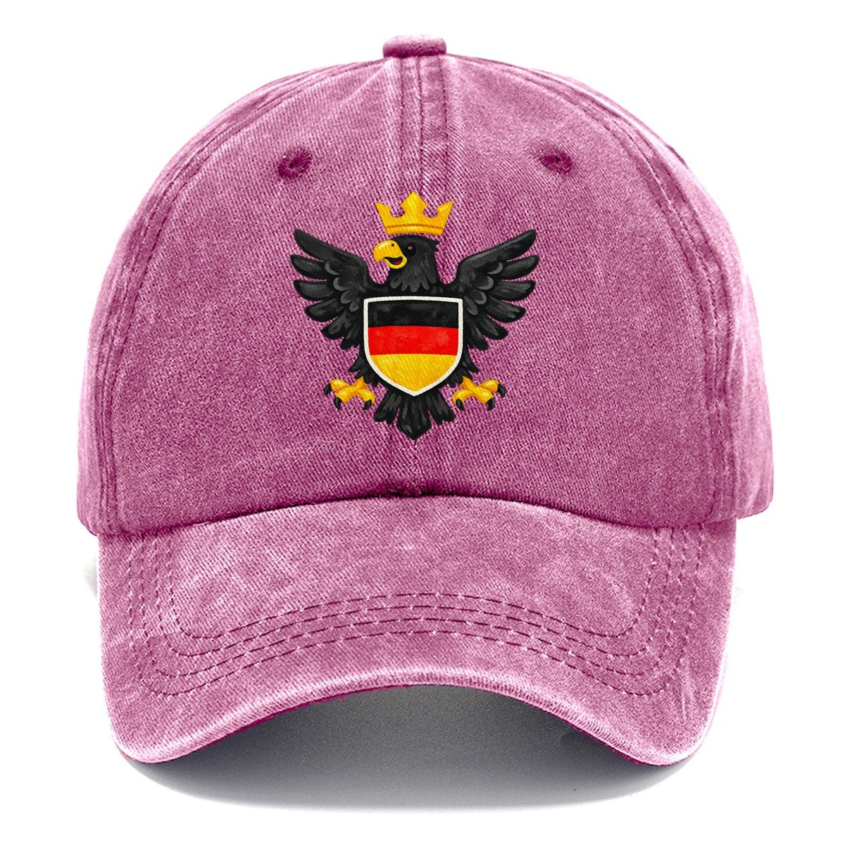 Crowned Black Eagle Flag Shield Classic Cap – Dusty Rose