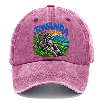 Rwanda Retro Badge Logo Classic Cap – Dusty Rose