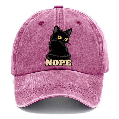 Black Cat Nope Fan Favorites Classic Cap – Dusty Rose