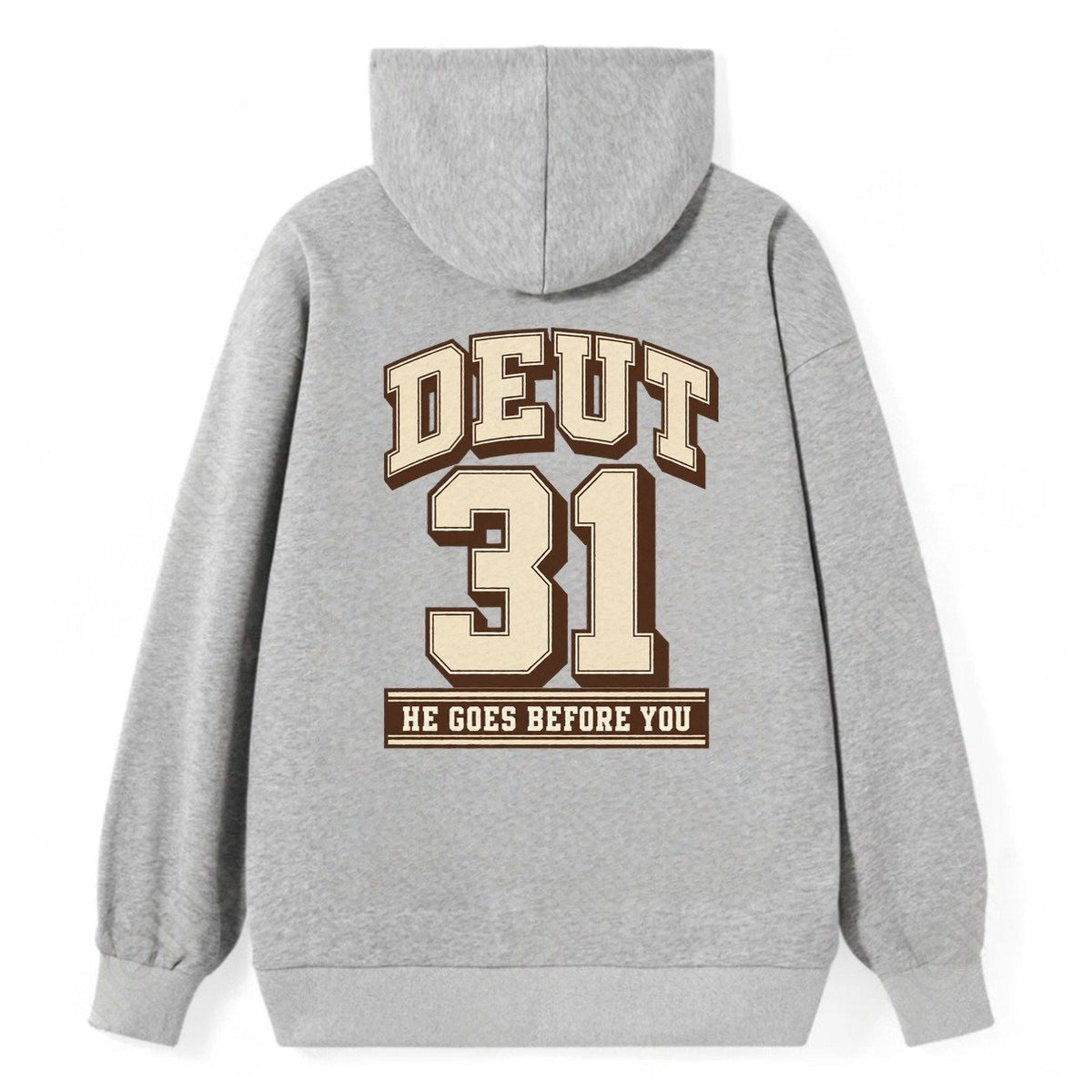 Deuteronomy 31 Varsity Chapel Varsity Classic Pullover Hoodie – Grey