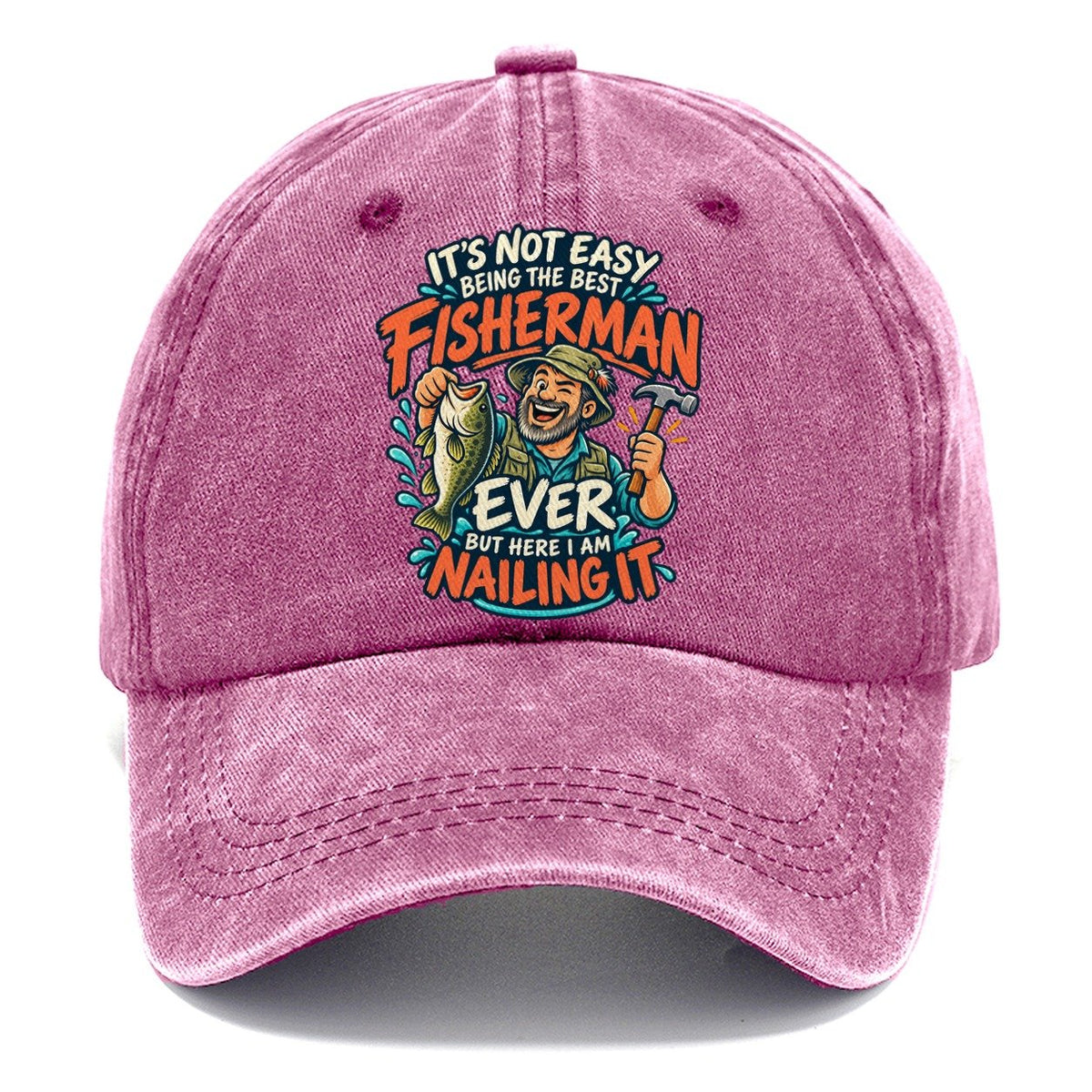 Best Fisherman Ever Nailing It Classic Cap – Dusty Rose
