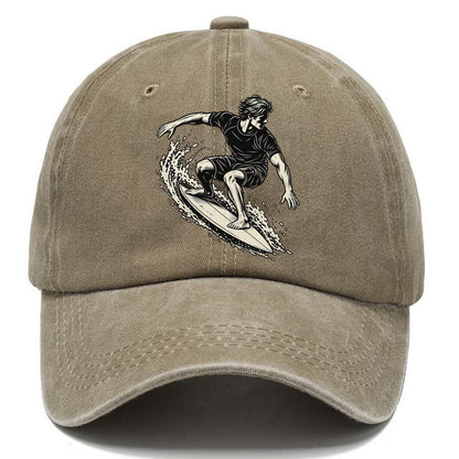 Surfer Carving Cutback Global Sports Ink Figures Classic Cap – Warm Sand