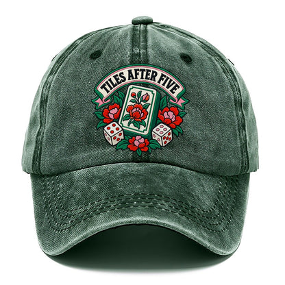 Tiles After Five Mahjong Game Night Classic Cap – Forest Mist