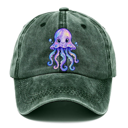 Jellyfish Front Glow Sea Sprite Classic Cap – Forest Mist