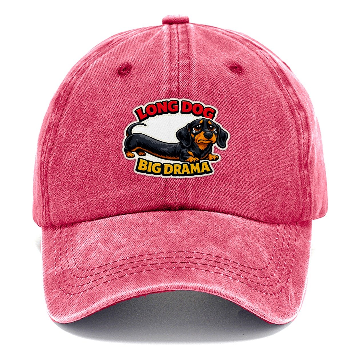 Long Dog Big Drama Dachshund Classic Cap – Pomegranate Blush