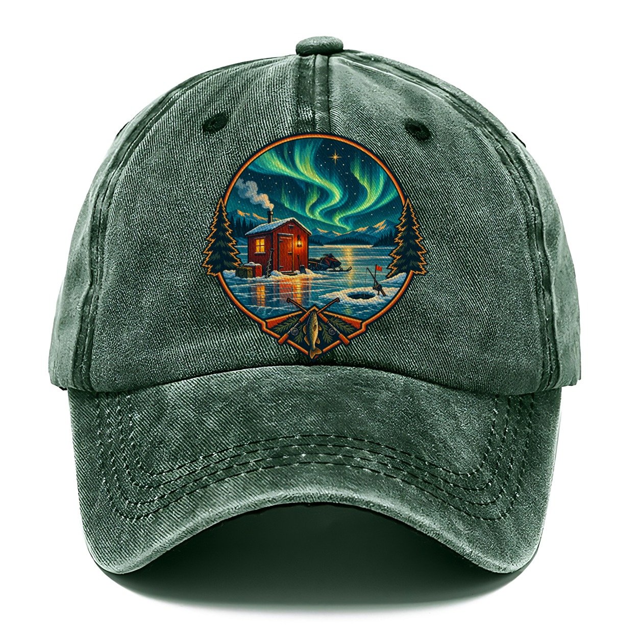 Northern Ice Shack Night Fishing Club Classic Cap – Forest Mist