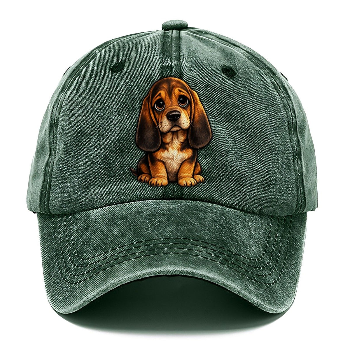 Bloodhound Sitting Sweetheart Classic Cap – Forest Mist