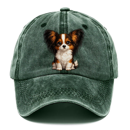 Papillon Sitting Sweetheart Classic Cap – Forest Mist