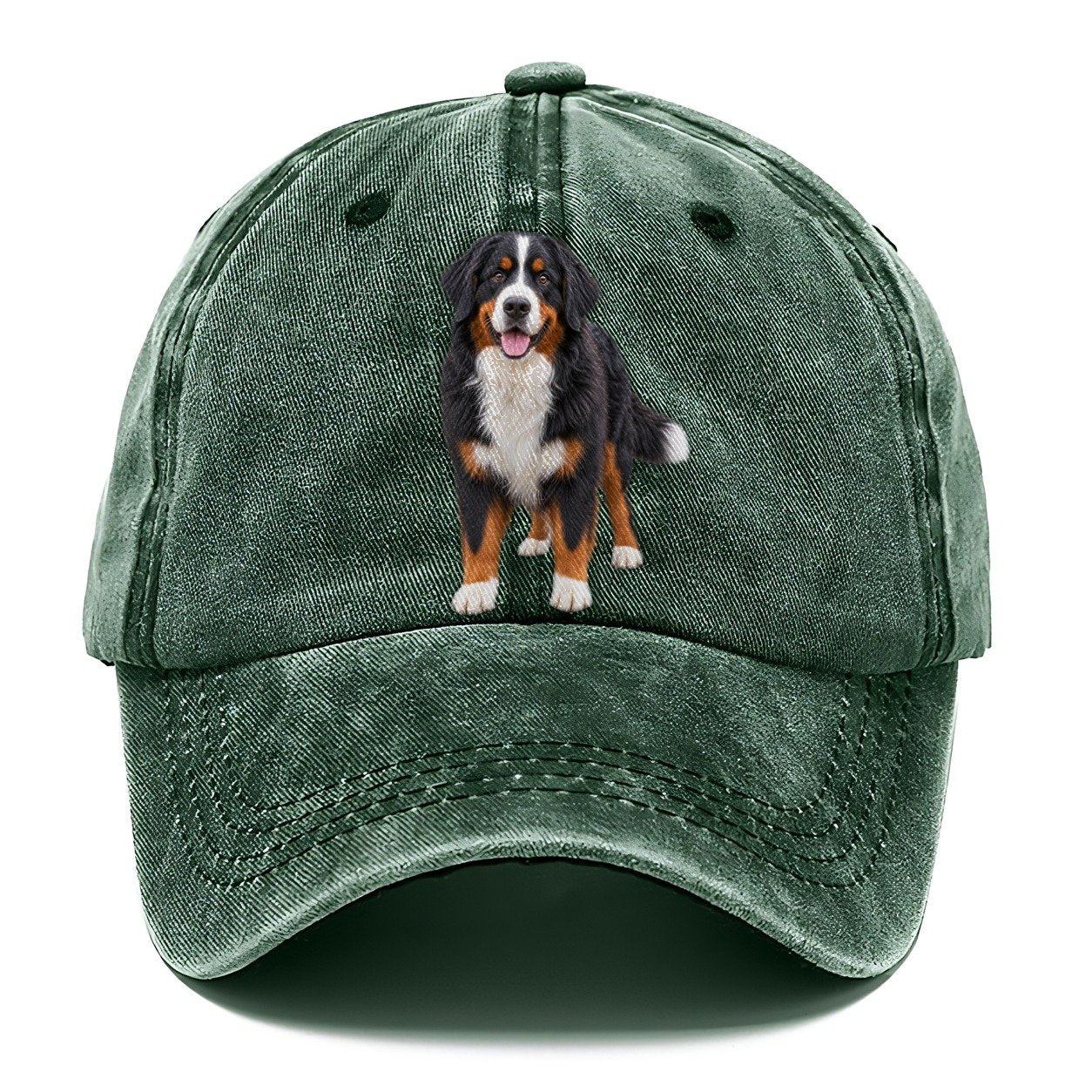 Bernese Mountain Dog Standing Top Breeds Classic Cap – Forest Mist