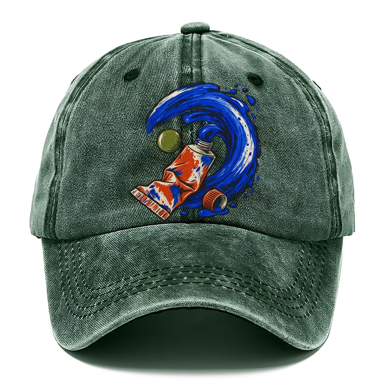 Cobalt Brush Wave Clay Color Makers Classic Cap – Forest Mist